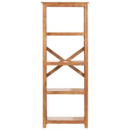 Berkfield Home Bookshelf 60x30x160 cm Solid Acacia Wood Honey Finish in Brown - Size: 60 x 30 x 160 cm - thumbnail 2