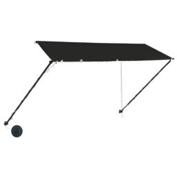 Berkfield Home Retractable Awning with LED 350x150 cm Anthracite in Black - thumbnail 3
