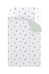 Bianca 'Mini Moo Cow' Reversible Cotton Duvet Cover Set in White - Size: Single - thumbnail 6