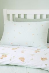 Bianca 'Mini Moo Cow' Reversible Cotton Duvet Cover Set in White - Size: Single - thumbnail 4
