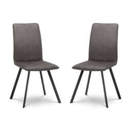 Cheshire Cortona Elegant Dining Chairs - Set of 2 in Charcoal - thumbnail 1