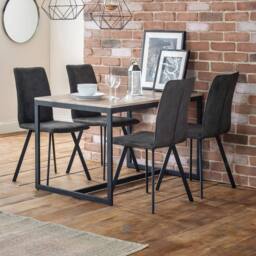 Cheshire Cortona Elegant Dining Chairs - Set of 2 in Charcoal - thumbnail 6