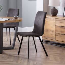 Cheshire Cortona Elegant Dining Chairs - Set of 2 in Charcoal - thumbnail 4