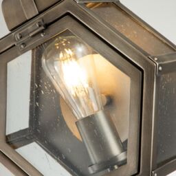 Netlighting Quoizel Heath Outdoor Wall Lantern Burnished Bronze IP44 in Brown - thumbnail 4
