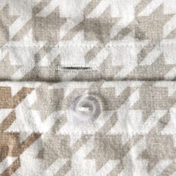 Smart Living Luxury Easy Care Houndstooth Check Brushed Cotton Duvet Cover Set in Natural - Size: Super King - thumbnail 5