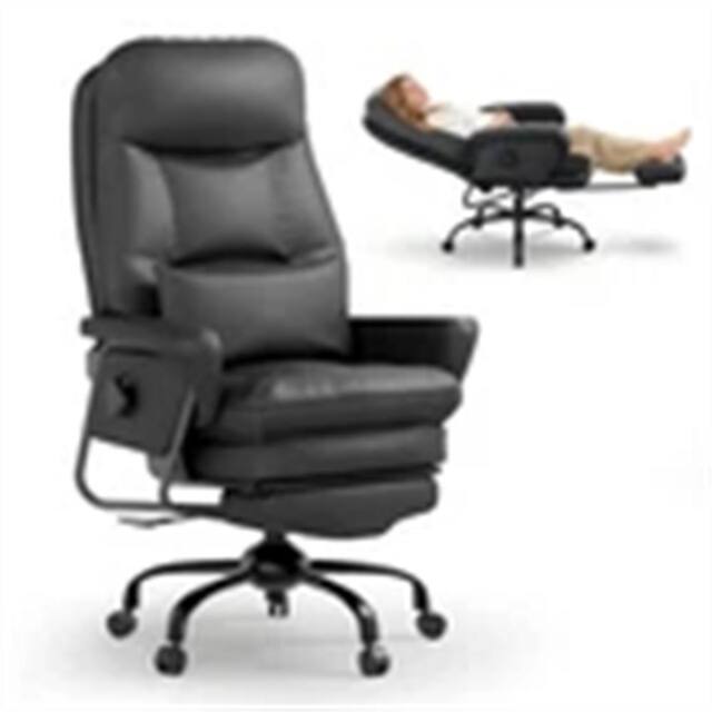 Nordara Black-Ergonomic Office Chair with Lumbar Support in Black - Size: 100 cm - image 1
