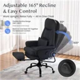 Nordara Black-Ergonomic Office Chair with Lumbar Support in Black - Size: 100 cm - thumbnail 5