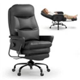 Nordara Black-Ergonomic Office Chair with Lumbar Support in Black - Size: 100 cm
