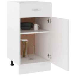 Berkfield Home Drawer Bottom Cabinet White 40x46x81.5 cm Engineered Wood - thumbnail 4