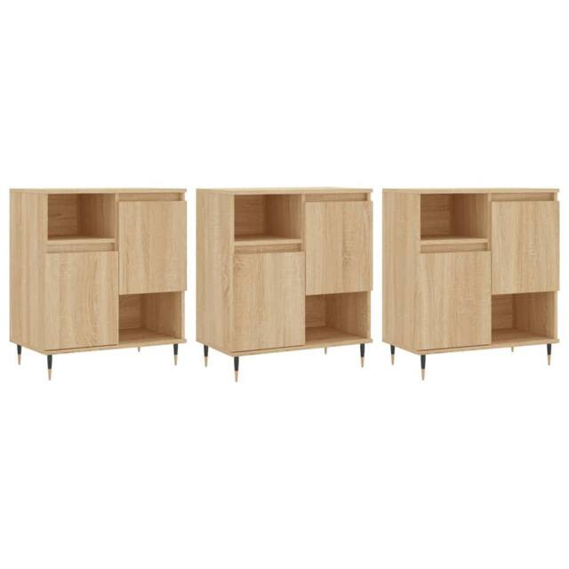Berkfield Home Sideboards 3 pcs Sonoma Oak Engineered Wood in Brown - image 1