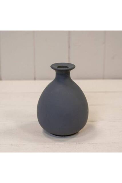 KDMD Matt Grey Glass Bud Vase - image 1