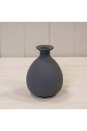 KDMD Matt Grey Glass Bud Vase - thumbnail 1