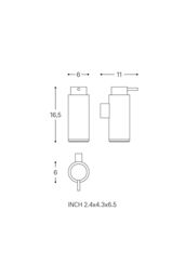Cosmic Soap Dispenser, 200ml, Matt Stainless Steel, Logic Collection in Grey - thumbnail 4