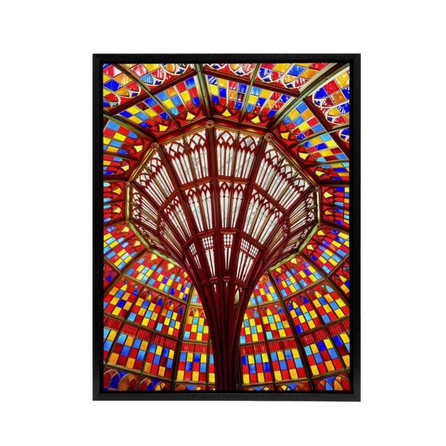 "Artery8 Louisiana State Capitol Building Glass Highsmith Framed Canvas Art - Size: W12"" x H16""" - image 1