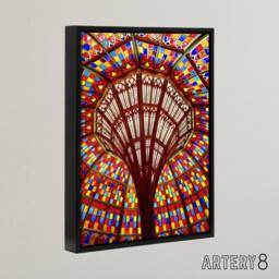 "Artery8 Louisiana State Capitol Building Glass Highsmith Framed Canvas Art - Size: W12"" x H16""" - thumbnail 2