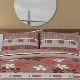 Snug City Floral Stripe Complete Bedding Set Duvet Cover Pillowcase Fitted Sheet - Size: Single - thumbnail 4