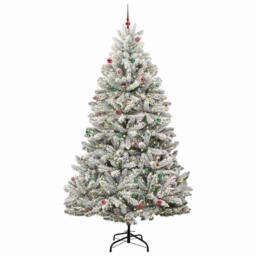 Berkfield Home Artificial Christmas Tree Green & White 300 cm PVC & Metal - thumbnail 3