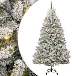 Berkfield Home Artificial Christmas Tree Green & White 300 cm PVC & Metal - thumbnail 2