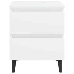 Berkfield Home Bed Cabinets 2 pcs White 40x35x50 cm Engineered Wood - Size: 40 x 35 x 50 cm - thumbnail 4