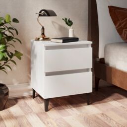 Berkfield Home Bed Cabinets 2 pcs White 40x35x50 cm Engineered Wood - Size: 40 x 35 x 50 cm - thumbnail 1