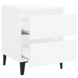 Berkfield Home Bed Cabinets 2 pcs White 40x35x50 cm Engineered Wood - Size: 40 x 35 x 50 cm - thumbnail 6