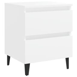 Berkfield Home Bed Cabinets 2 pcs White 40x35x50 cm Engineered Wood - Size: 40 x 35 x 50 cm - thumbnail 3