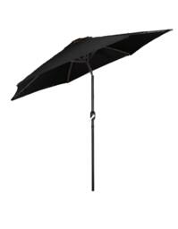 Groundlevel 2m Tilt & Crank Lightweight Parasol in Black - thumbnail 3
