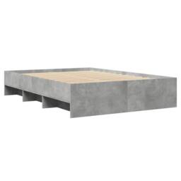 Berkfield Home Bed Frame without Mattress Concrete Grey 120x200cm Engineered Wood - Size: Small Double - thumbnail 7