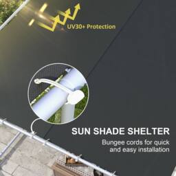 OUTSUNNY 3 x 3(m) Mobile Pergola Kit, Event Shelter with Wheels, UV30+ in Dark Grey - thumbnail 6