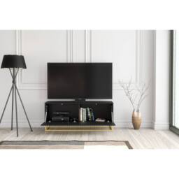 Creative Furniture Ripple TV Unit 100cm - Black with Fluted Doors - thumbnail 4