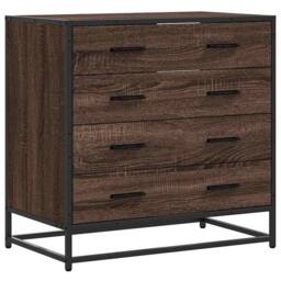 Berkfield Home Elegant Drawer Cabinet Brown Oak 70x41x70 cm Engineered Wood - Size: 70 x 41 x 70 cm - thumbnail 3