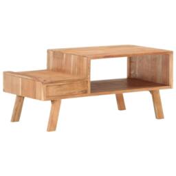 Berkfield Home Beautiful Coffee Table 100x50x45 cm Solid Acacia Wood in Brown - Size: 100 x 50 x 45 cm - thumbnail 1