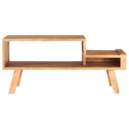 Berkfield Home Beautiful Coffee Table 100x50x45 cm Solid Acacia Wood in Brown - Size: 100 x 50 x 45 cm - thumbnail 3
