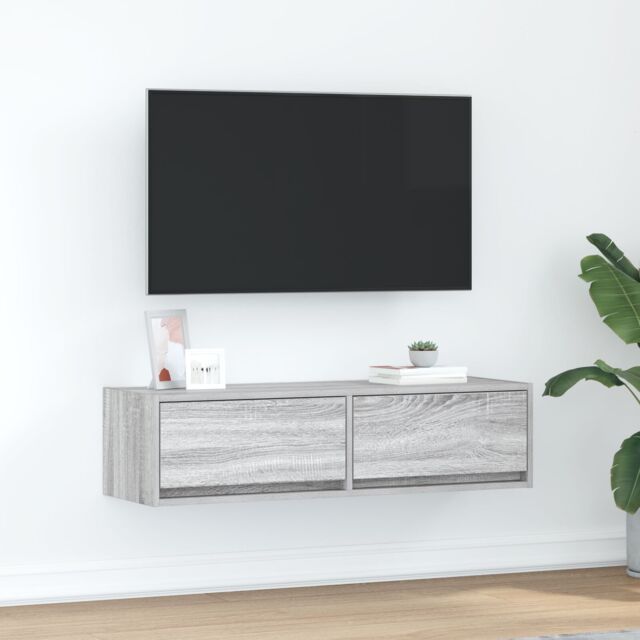 Berkfield Home TV Cabinet Grey Sonoma 100x31x25, 5 cm Engineered Wood - image 1