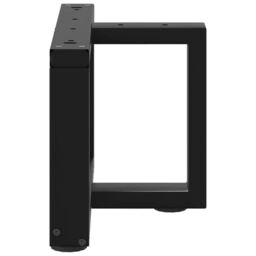 Berkfield Home Coffee Table Legs T-Shaped¬†2 pcs Black 50x25x(30-31) cm Steel - thumbnail 5