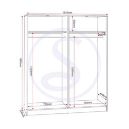 Seconique Malvern 4 Door Wardrobe - Sonoma Oak in Light Oak - thumbnail 7