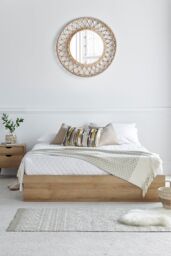 Time4sleep Molle Wooden Ottoman Bed Frame - Bed Frame Only in Light Oak - Size: Double - thumbnail 1
