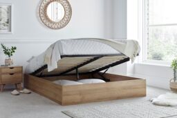 Time4sleep Molle Wooden Ottoman Bed Frame - Bed Frame Only in Light Oak - Size: Double - thumbnail 3