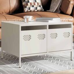 Berkfield Home TV Cabinet White 68x50x43.5 cm Cold-rolled Steel - thumbnail 3