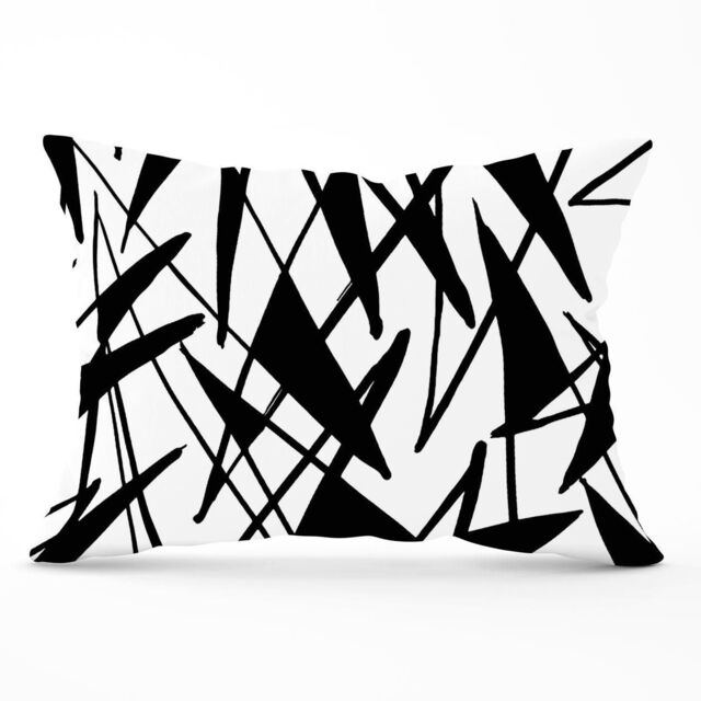 Warren Reed - Designer Brush Abstract Pattern Cushions in Grey - Size: 60 cm x 60 cm - image 1