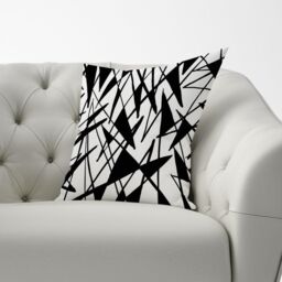 Warren Reed - Designer Brush Abstract Pattern Cushions in Grey - Size: 60 cm x 60 cm - thumbnail 3