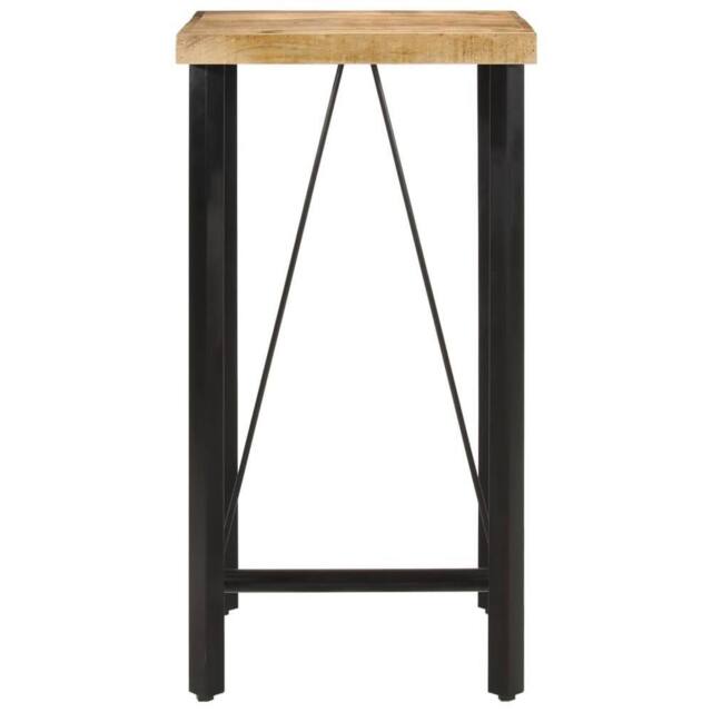 Berkfield Home Bar Table 55x55x107 cm Solid Wood Mango & Iron in Brown - Size: 55 x 55 x 107 cm - image 1