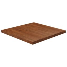 Berkfield Home Square Table Top Dark Brown 80x80x4cm Treated Solid Wood Oak - Size: 80 x 80 x 4 cm - thumbnail 1