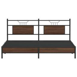 Berkfield Home Bed Frame without Mattress Brown Oak 183x203 cm Engineered Wood - thumbnail 6