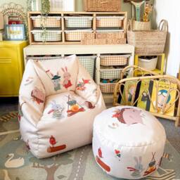 rucomfy Beanbags rucomfy Kids Bean Bag Chair with Footstool - Forest Friends Armchair - thumbnail 2