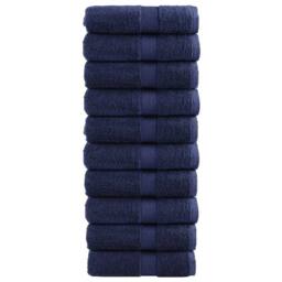 Berkfield Home Premium Soap Towels SOLUND 10pcs Navy Blue 30x30cm 600gsm - thumbnail 2