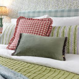Furn Maude Gingham 100% Cotton Reversible Cushion in Rose - Size: 45 cm x 45 cm - thumbnail 5