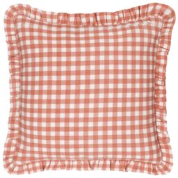 Furn Maude Gingham 100% Cotton Reversible Cushion in Rose - Size: 45 cm x 45 cm - thumbnail 2