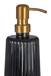 Orsina Ticino Brittany Glass Lotion Dispenser in Black - thumbnail 4