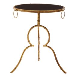 Orsina Elegant Black Tempered Glass Top Accent Table, Modern Design Side Table By Couch, Durable Small Lounge Table - thumbnail 1